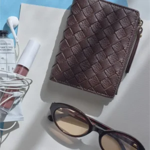 JAMIE WALLET WOVEN CHOCOLATE