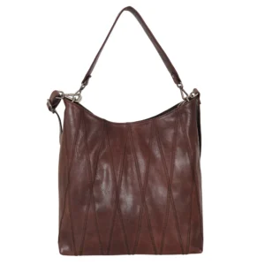 BREE DIAMOND STITCH CROSSBODY BROWN