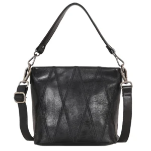IVY DIAMOND STITCH CROSSBODY BLACK