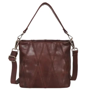 IVY DIAMOND STITCH CROSSBODY BROWN