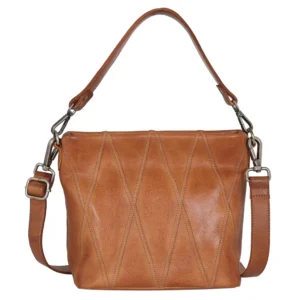 IVY DIAMOND STITCH CROSSBODY COGNAC