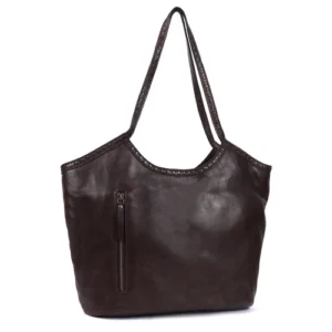 FINA LEATHER TOTE BROWN